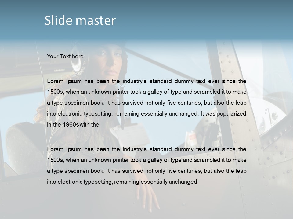 Vintage Plane Fashion Portrait PowerPoint Template