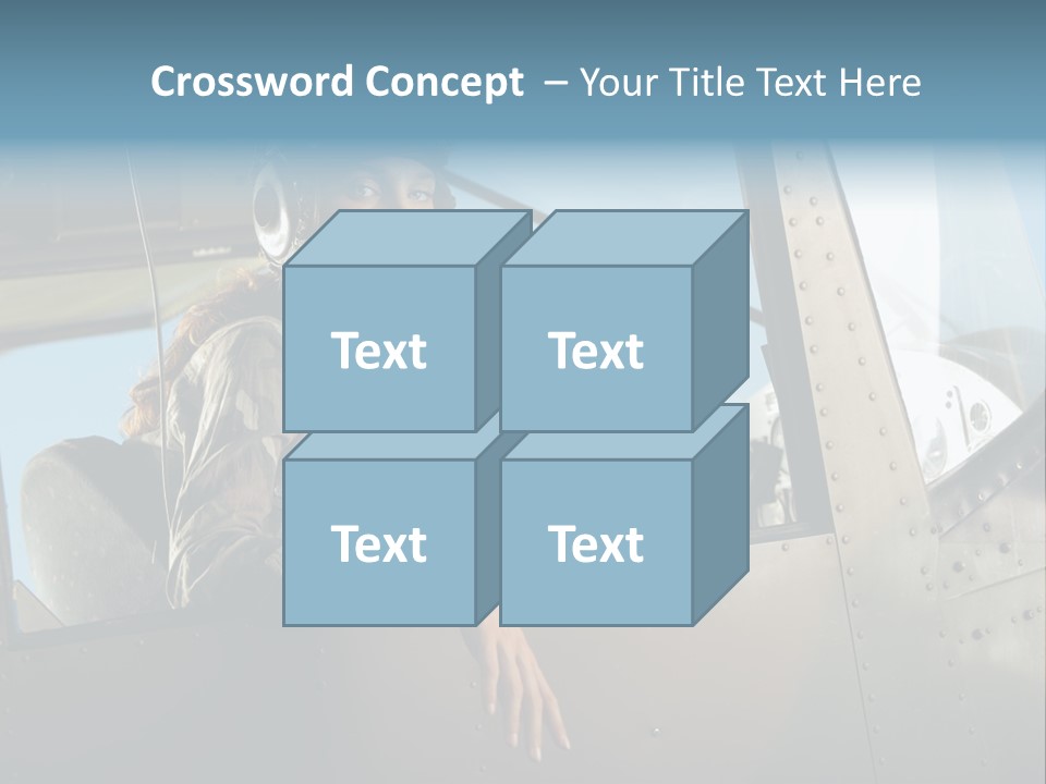 Vintage Plane Fashion Portrait PowerPoint Template