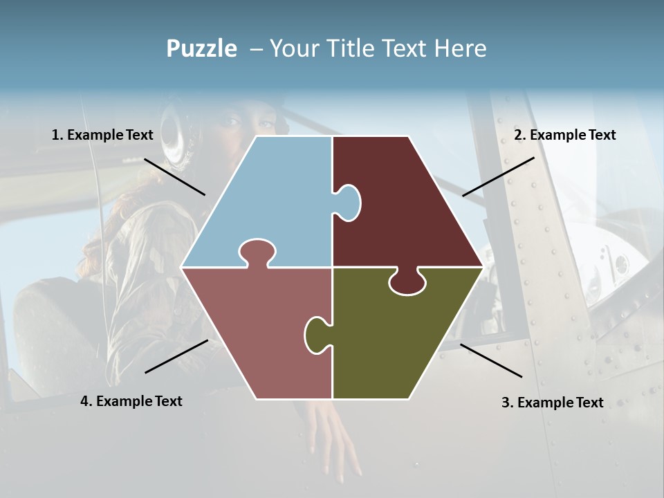 Vintage Plane Fashion Portrait PowerPoint Template