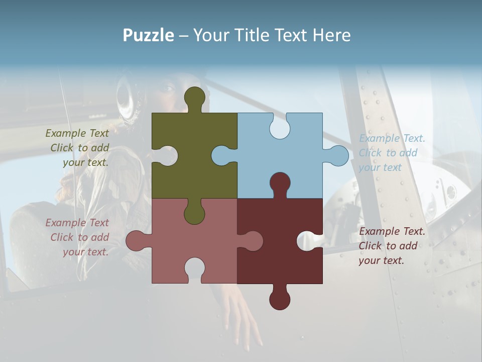 Vintage Plane Fashion Portrait PowerPoint Template