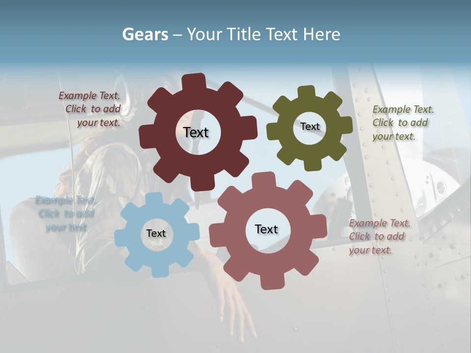 Vintage Plane Fashion Portrait PowerPoint Template