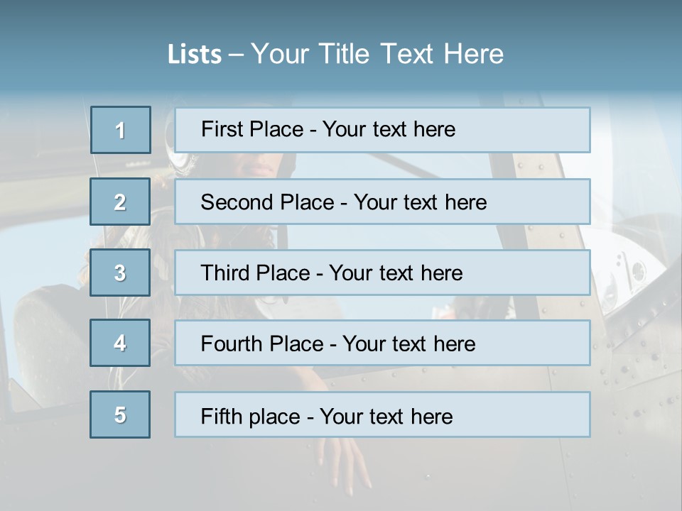 Vintage Plane Fashion Portrait PowerPoint Template