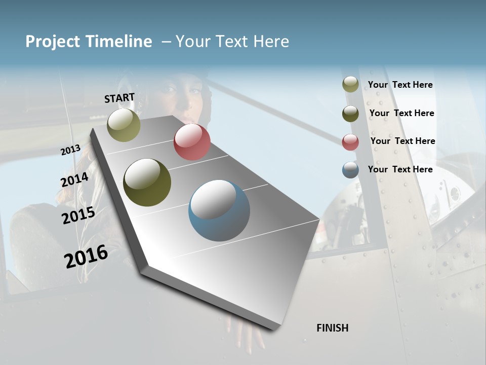 Vintage Plane Fashion Portrait PowerPoint Template