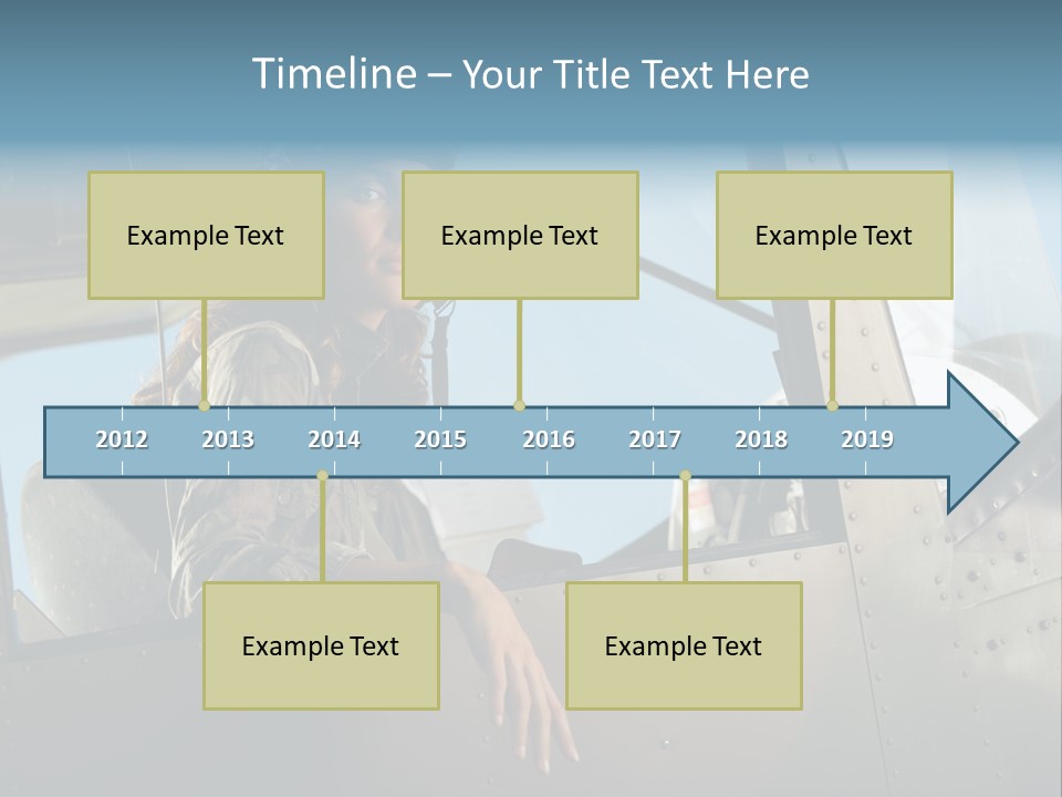 Vintage Plane Fashion Portrait PowerPoint Template