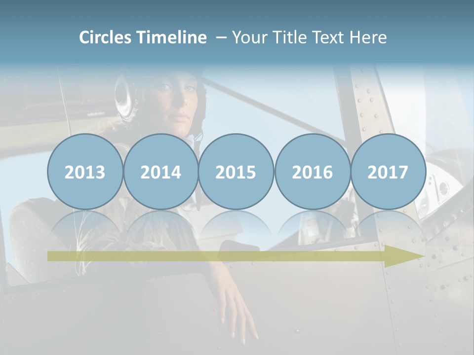 Vintage Plane Fashion Portrait PowerPoint Template