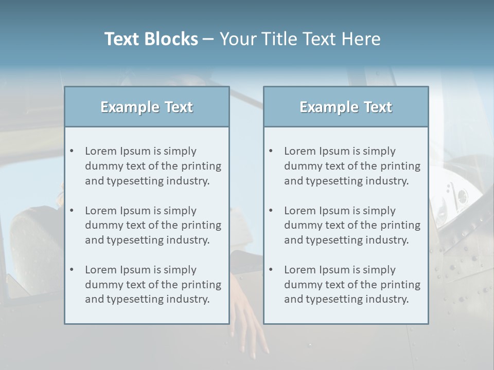 Vintage Plane Fashion Portrait PowerPoint Template