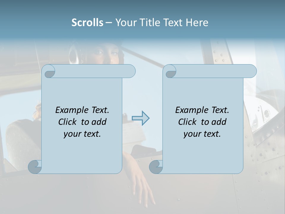 Vintage Plane Fashion Portrait PowerPoint Template
