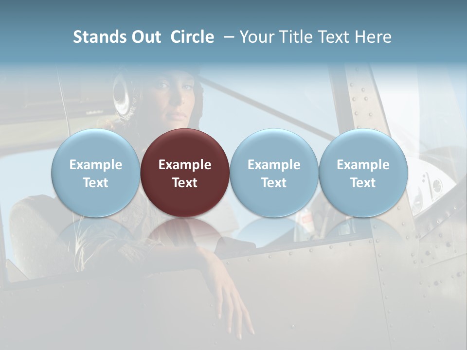 Vintage Plane Fashion Portrait PowerPoint Template