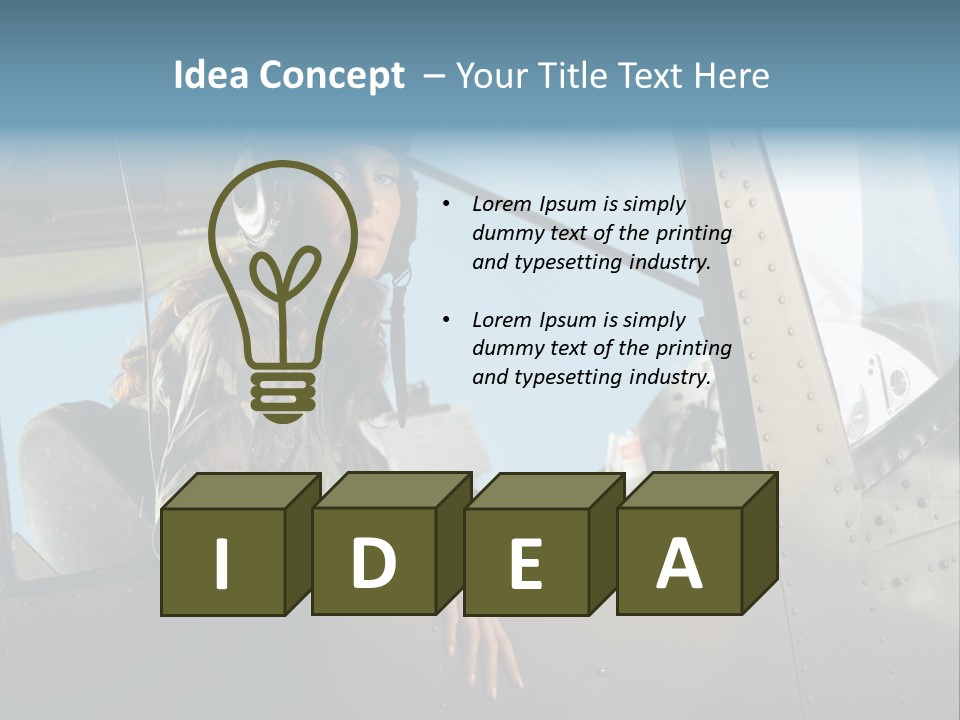 Vintage Plane Fashion Portrait PowerPoint Template