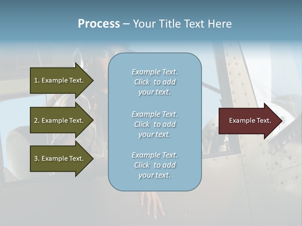 Vintage Plane Fashion Portrait PowerPoint Template
