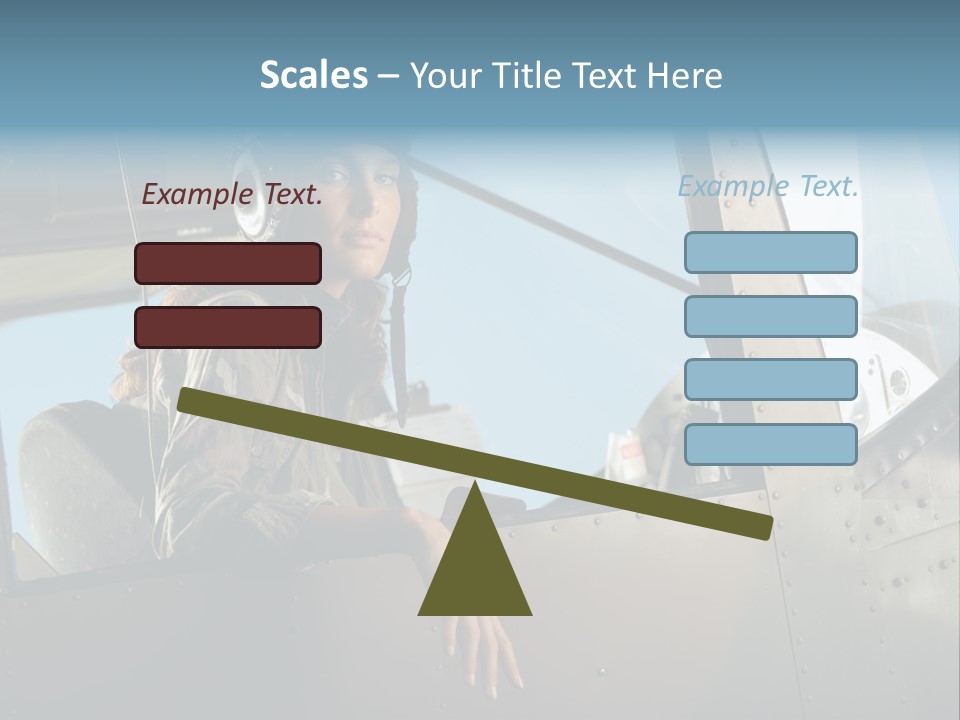 Vintage Plane Fashion Portrait PowerPoint Template