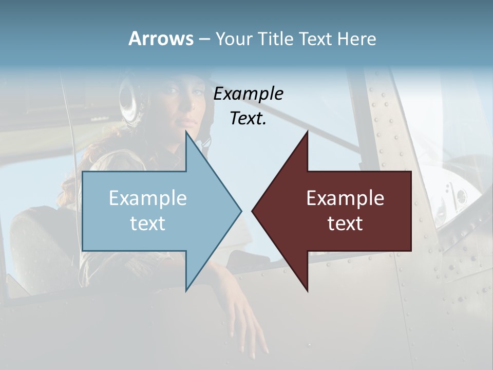 Vintage Plane Fashion Portrait PowerPoint Template