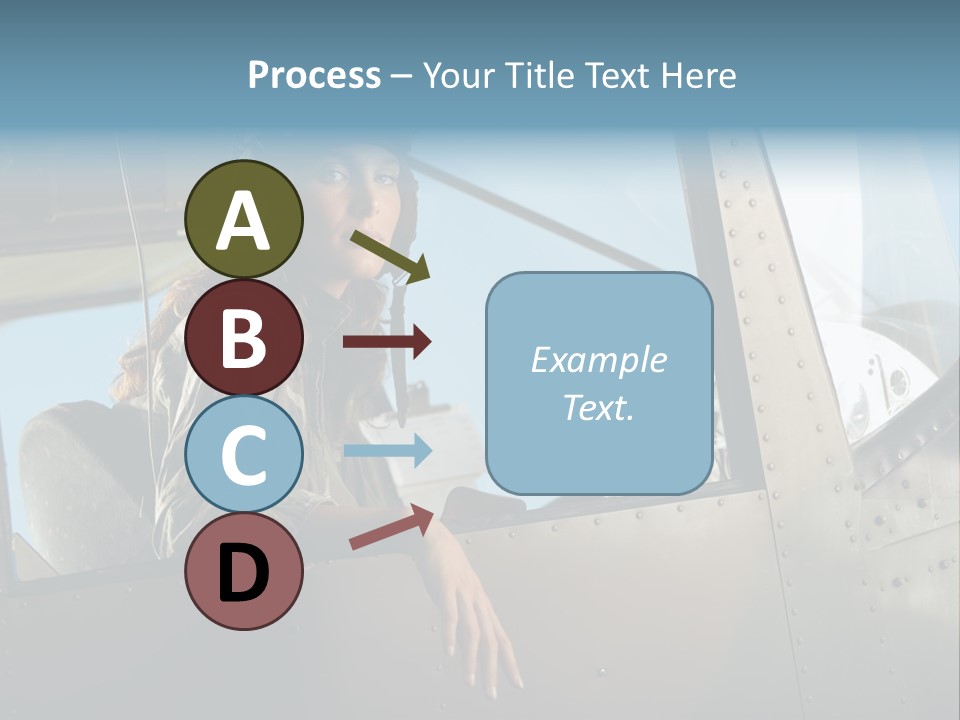 Vintage Plane Fashion Portrait PowerPoint Template