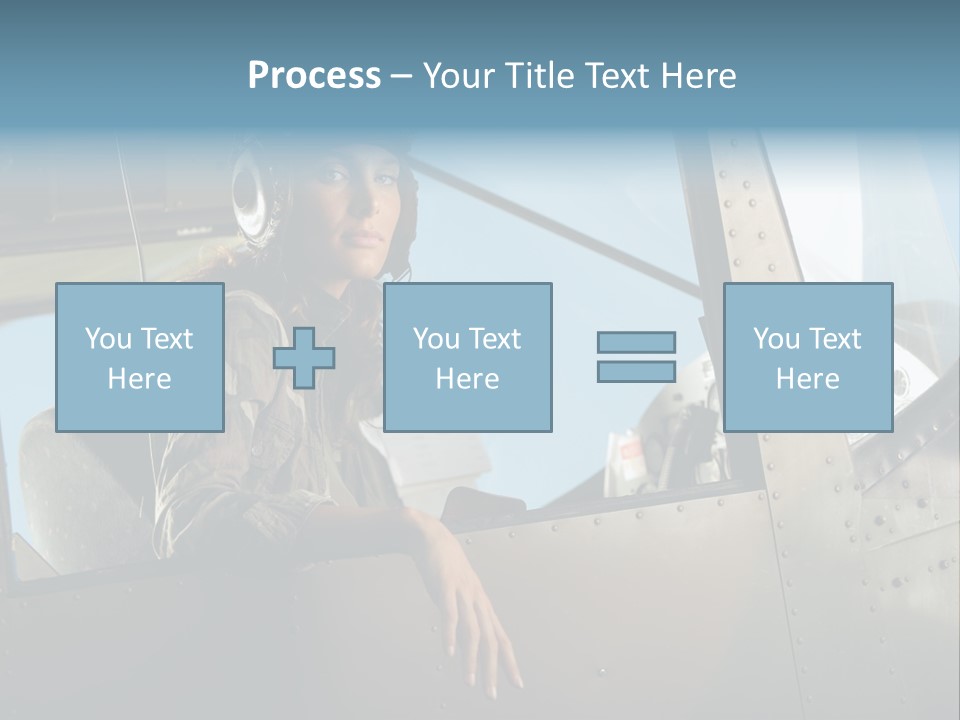 Vintage Plane Fashion Portrait PowerPoint Template