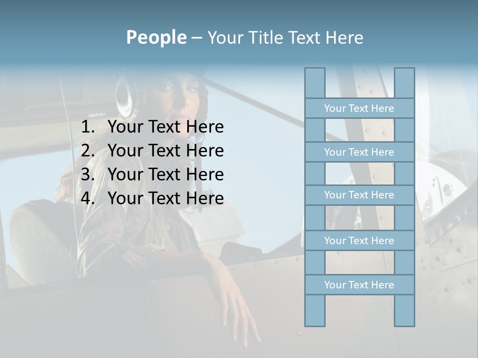 Vintage Plane Fashion Portrait PowerPoint Template