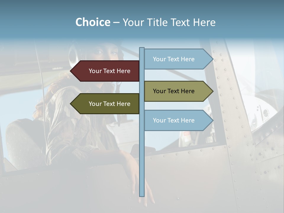 Vintage Plane Fashion Portrait PowerPoint Template