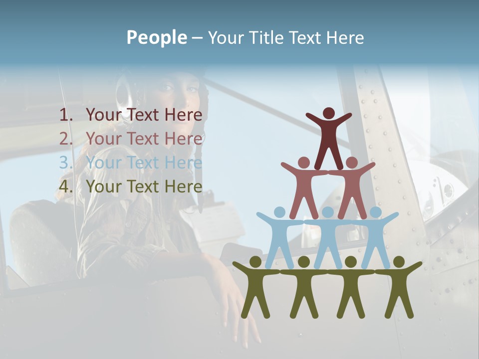 Vintage Plane Fashion Portrait PowerPoint Template