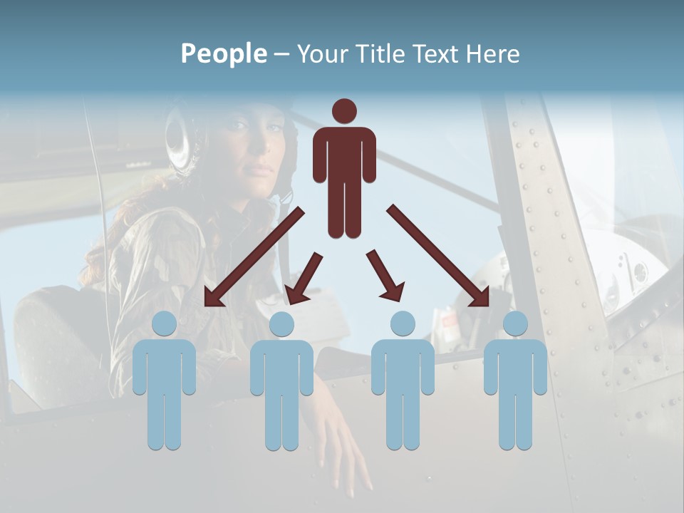 Vintage Plane Fashion Portrait PowerPoint Template