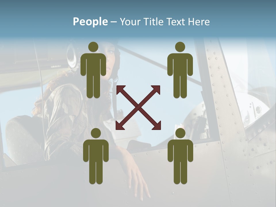 Vintage Plane Fashion Portrait PowerPoint Template