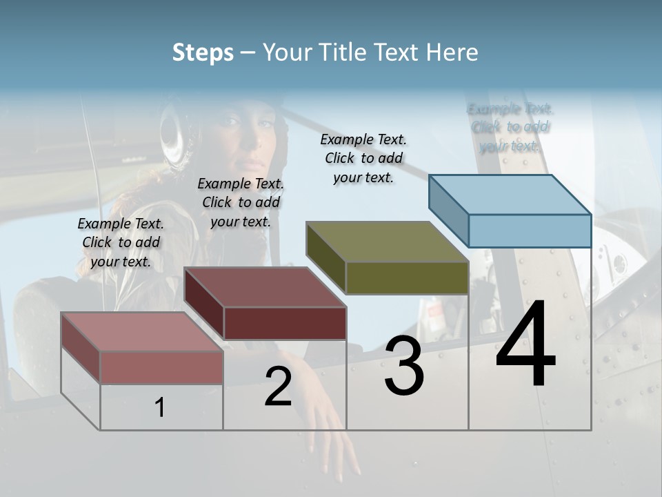 Vintage Plane Fashion Portrait PowerPoint Template