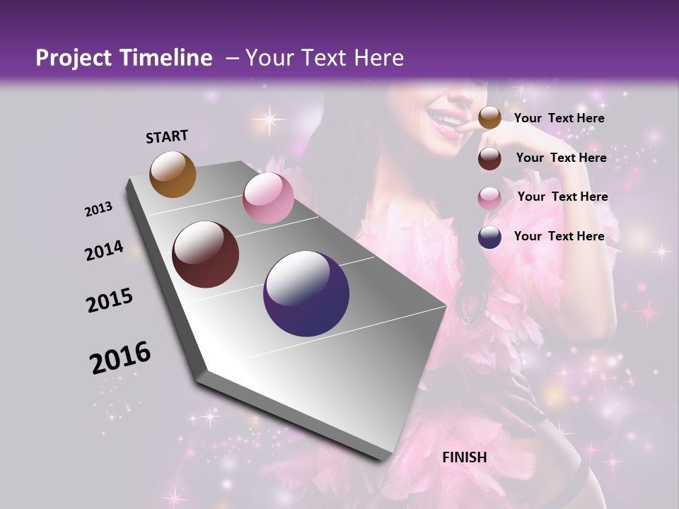 New Year Woman Life PowerPoint Template