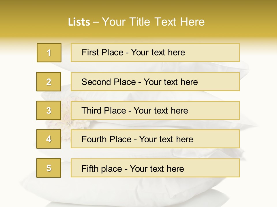 Cotton Comfortable Bedroom PowerPoint Template