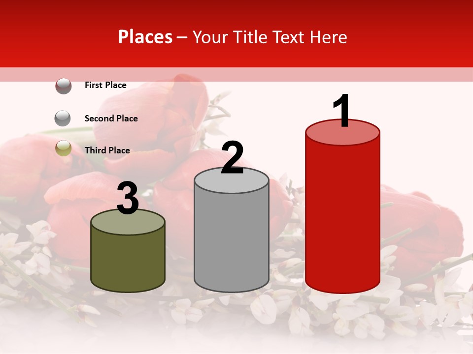 Beauty Red Bouquet PowerPoint Template