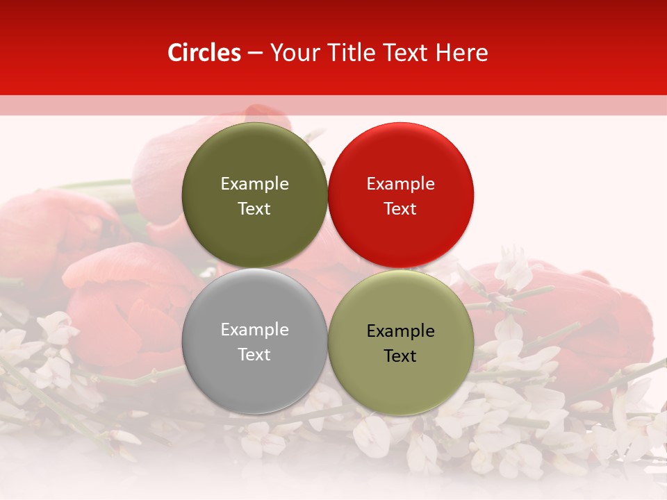 Beauty Red Bouquet PowerPoint Template