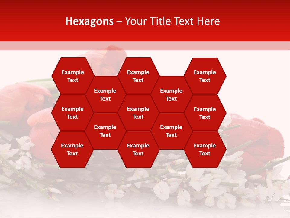 Beauty Red Bouquet PowerPoint Template