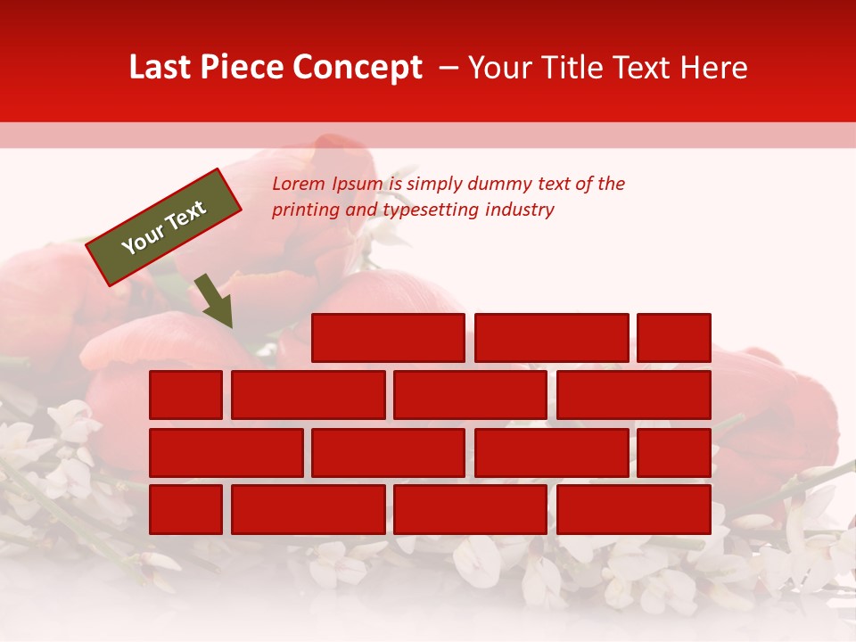 Beauty Red Bouquet PowerPoint Template