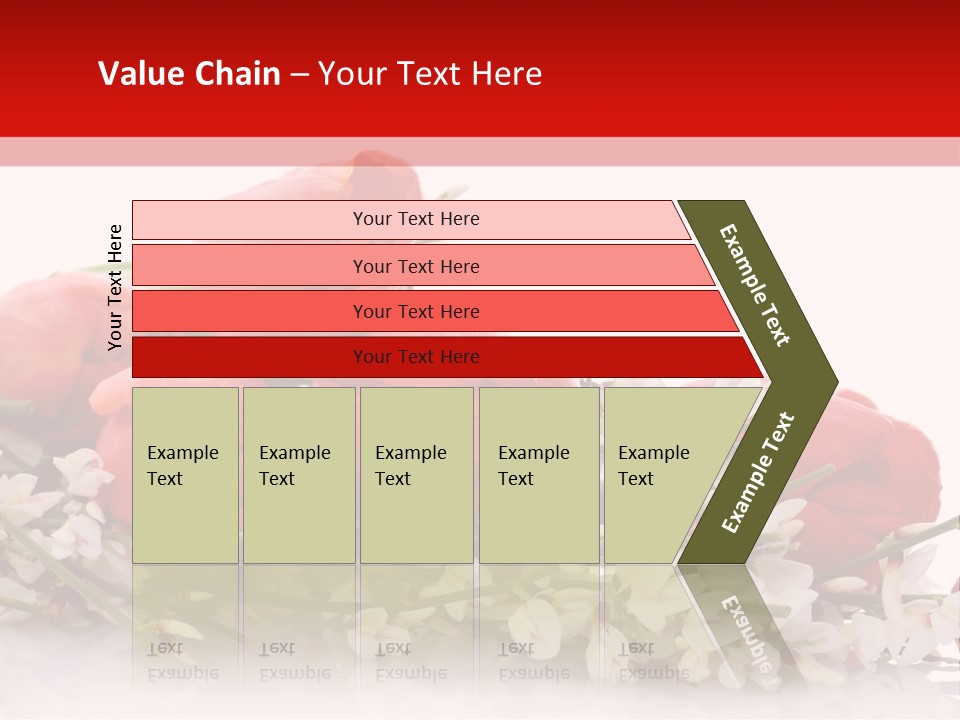 Beauty Red Bouquet PowerPoint Template