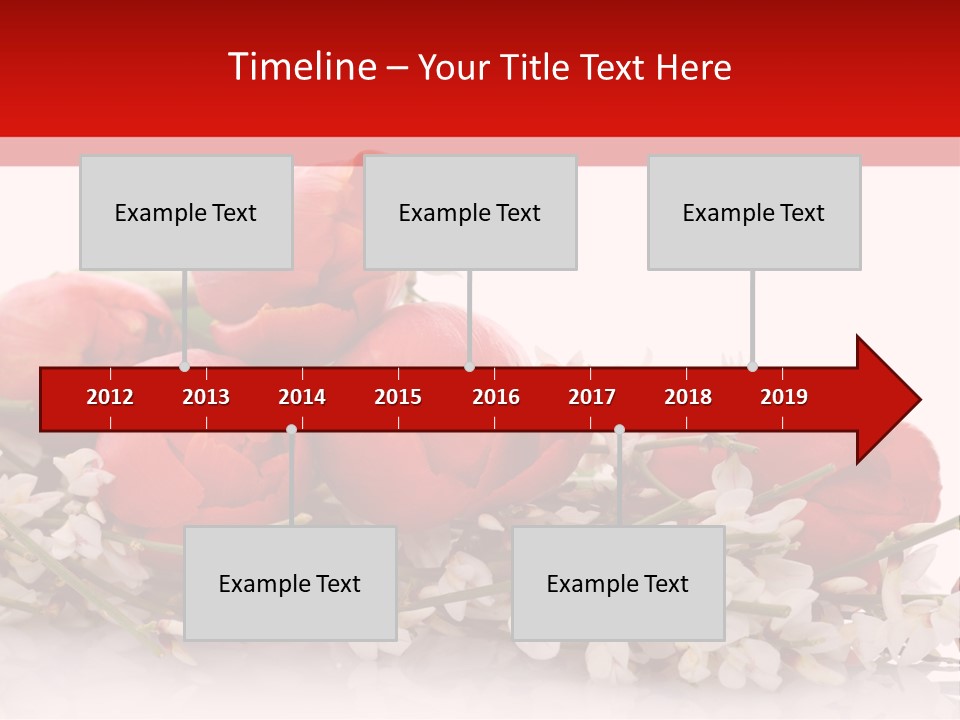 Beauty Red Bouquet PowerPoint Template