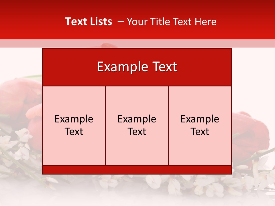 Beauty Red Bouquet PowerPoint Template