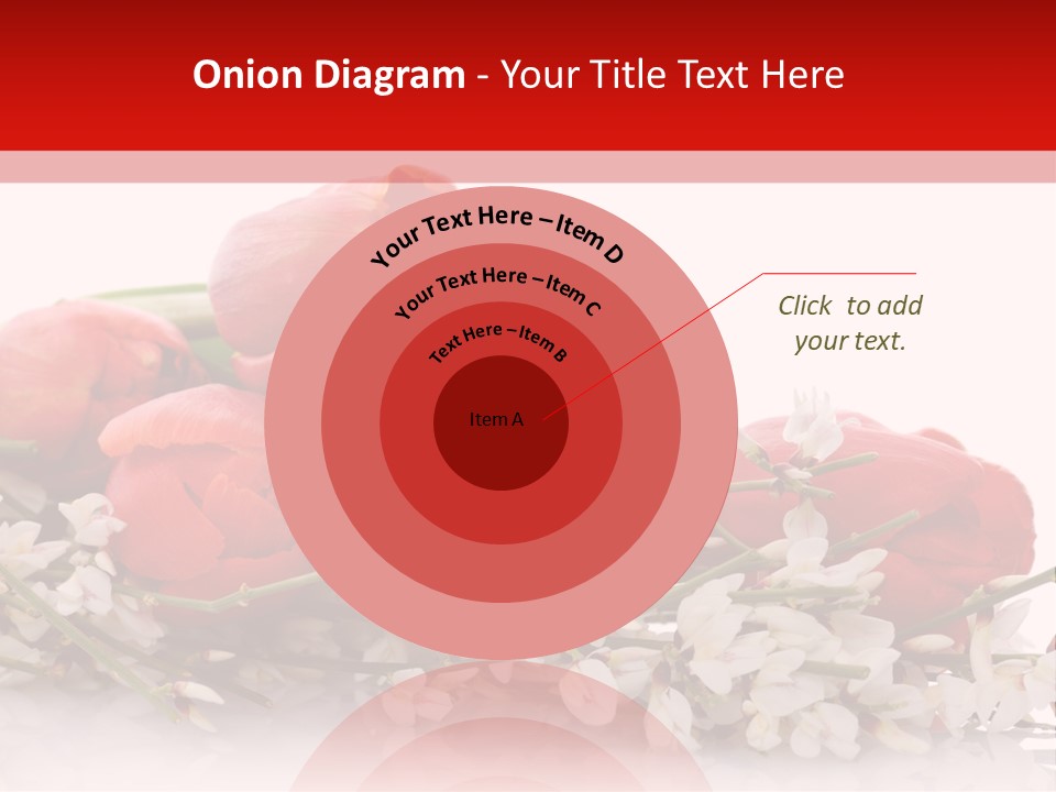 Beauty Red Bouquet PowerPoint Template