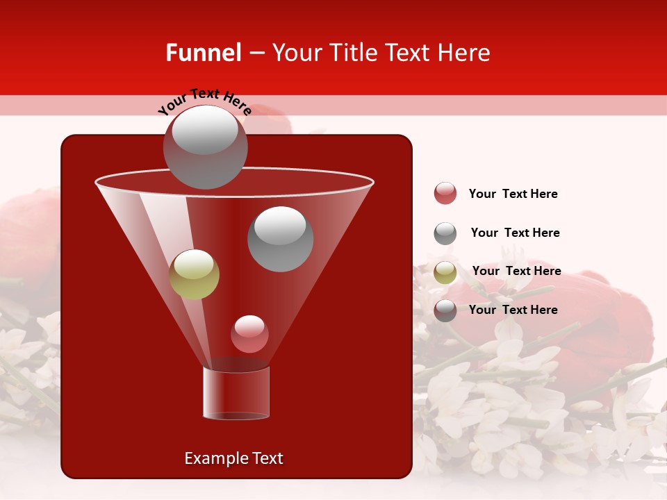 Beauty Red Bouquet PowerPoint Template