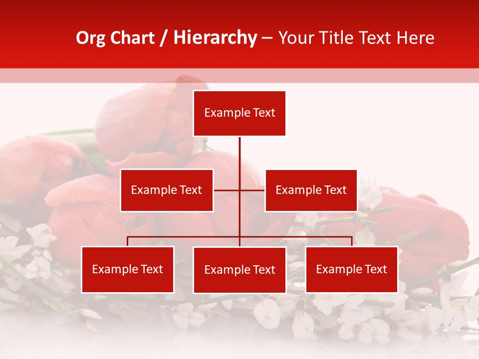 Beauty Red Bouquet PowerPoint Template