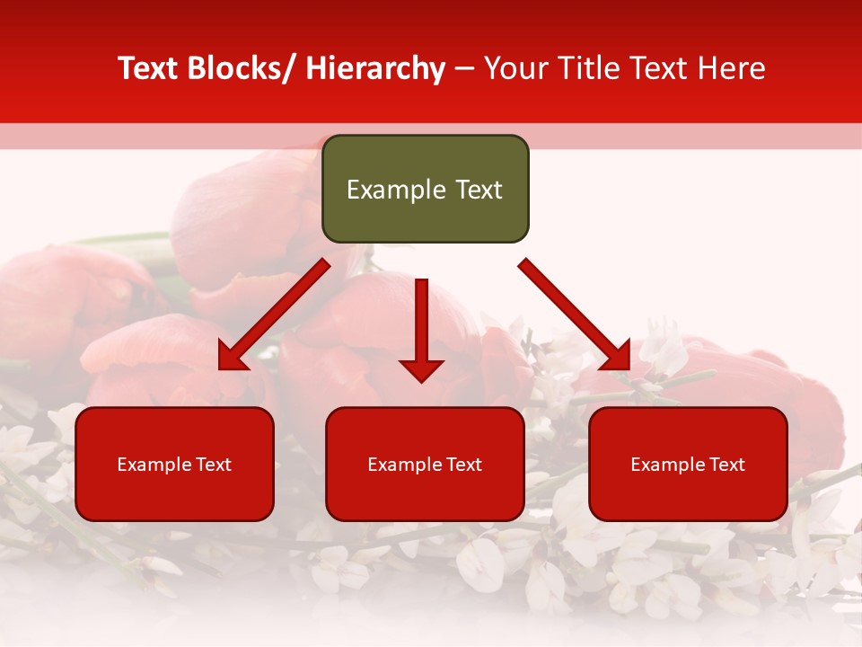 Beauty Red Bouquet PowerPoint Template