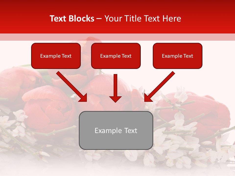 Beauty Red Bouquet PowerPoint Template