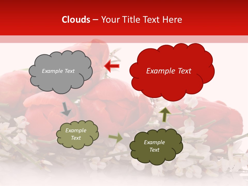 Beauty Red Bouquet PowerPoint Template