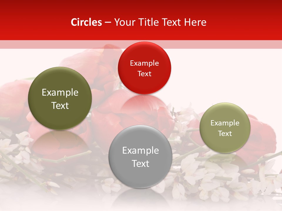 Beauty Red Bouquet PowerPoint Template