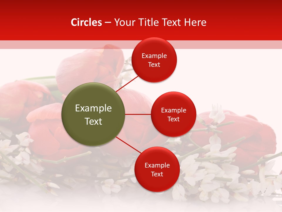 Beauty Red Bouquet PowerPoint Template