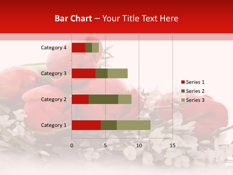 Beauty Red Bouquet PowerPoint Template