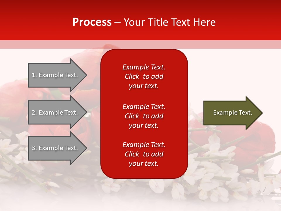Beauty Red Bouquet PowerPoint Template