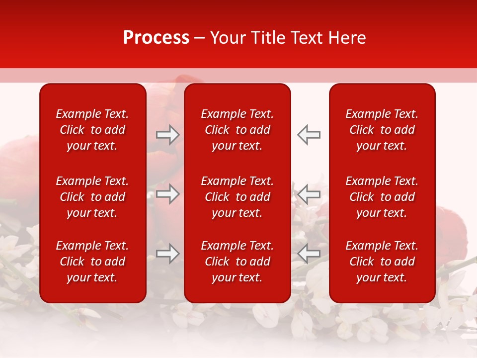 Beauty Red Bouquet PowerPoint Template