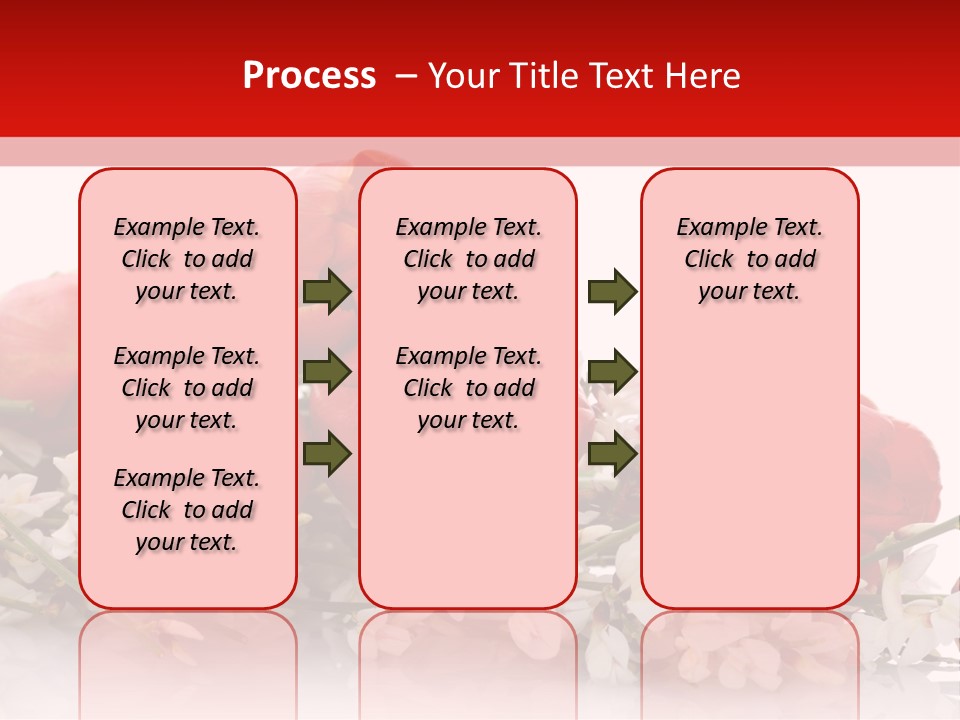 Beauty Red Bouquet PowerPoint Template