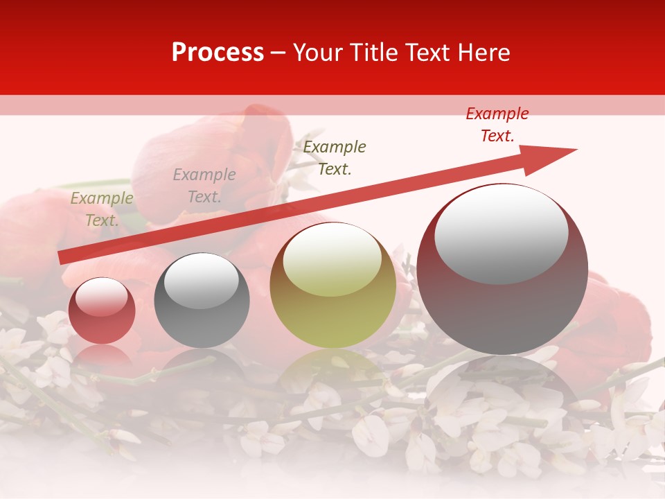 Beauty Red Bouquet PowerPoint Template