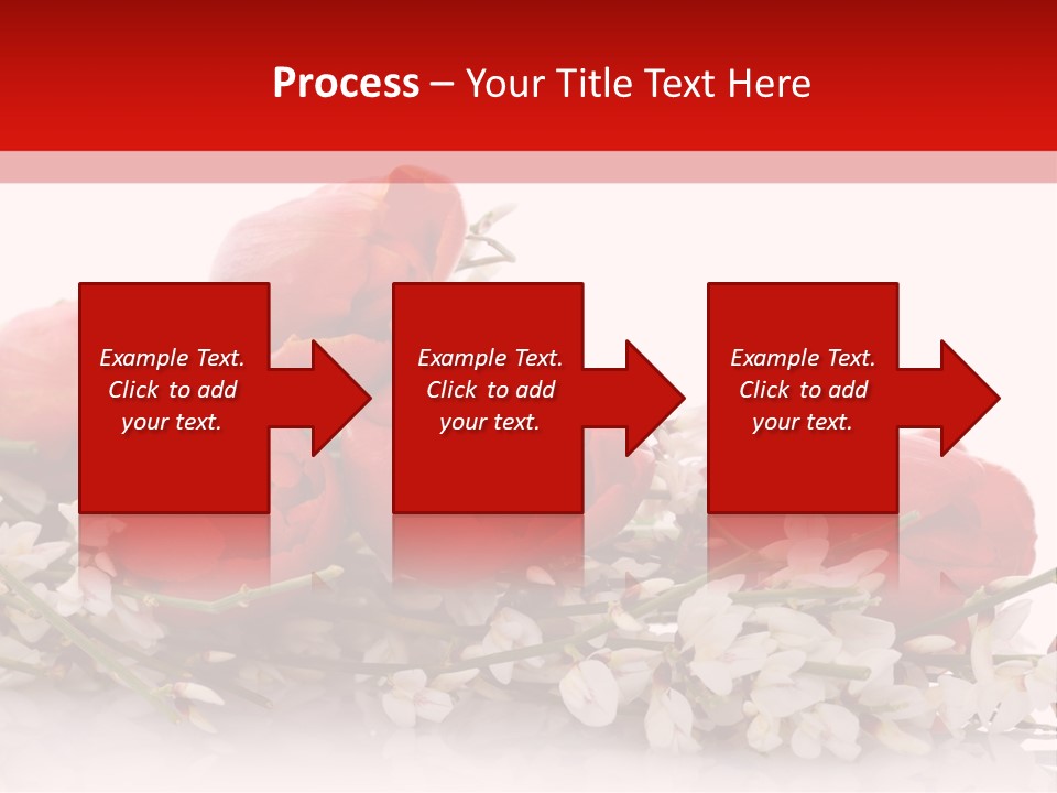 Beauty Red Bouquet PowerPoint Template