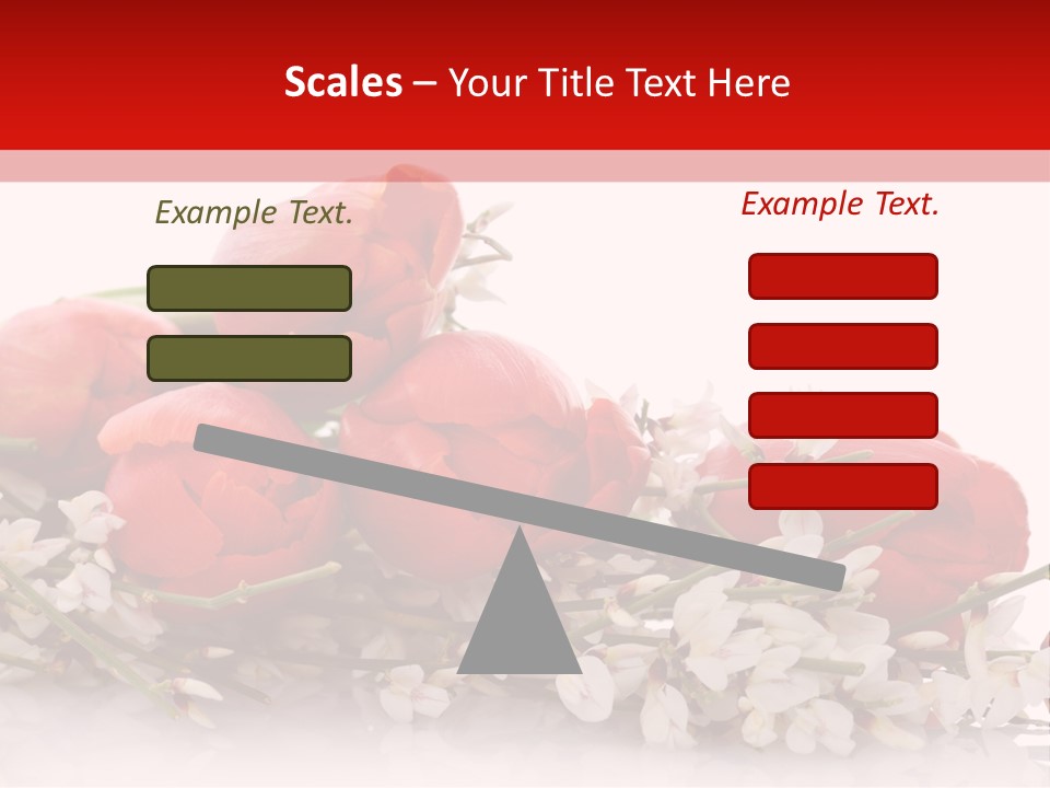 Beauty Red Bouquet PowerPoint Template