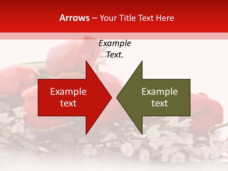 Beauty Red Bouquet PowerPoint Template