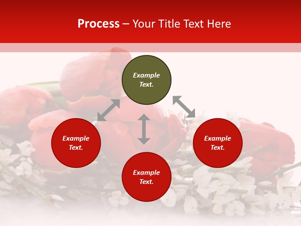 Beauty Red Bouquet PowerPoint Template